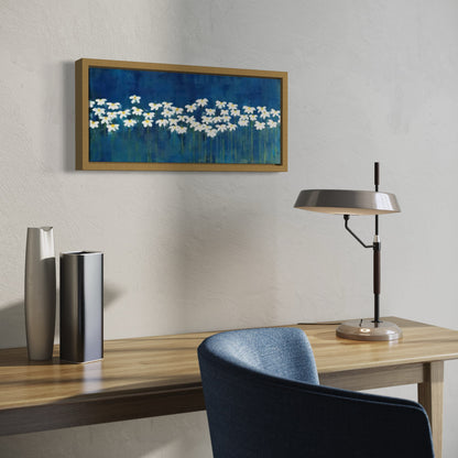 "Margaritas Imperfectas" acrilico sobre madera por Gabriela Roa
